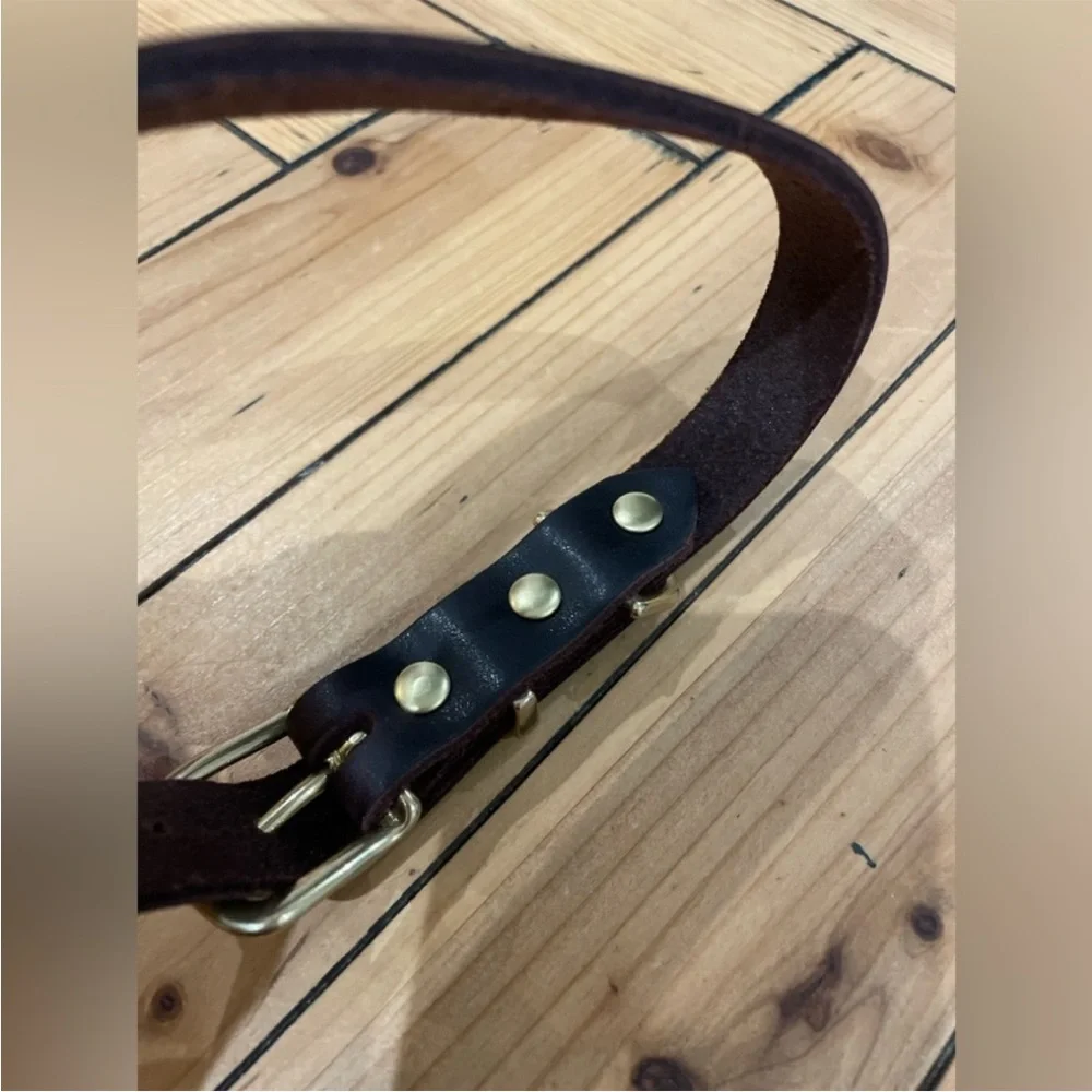 Scout Supply Classic Leather Dog Collar Heavy Duty size L.